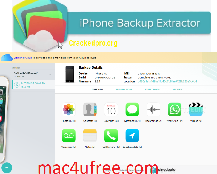 iPhone Backup Extractor 7.7.37 Crack + Keygen For [Mac Window] 2022